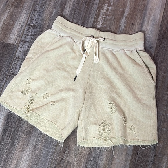 n:philanthropy Womens Coco Distressed Casual Walking Shorts Beige NWT - Picture 6 of 11